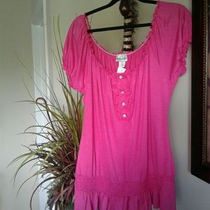 COPY - Caren Sport Plus Size Hot Pink Top